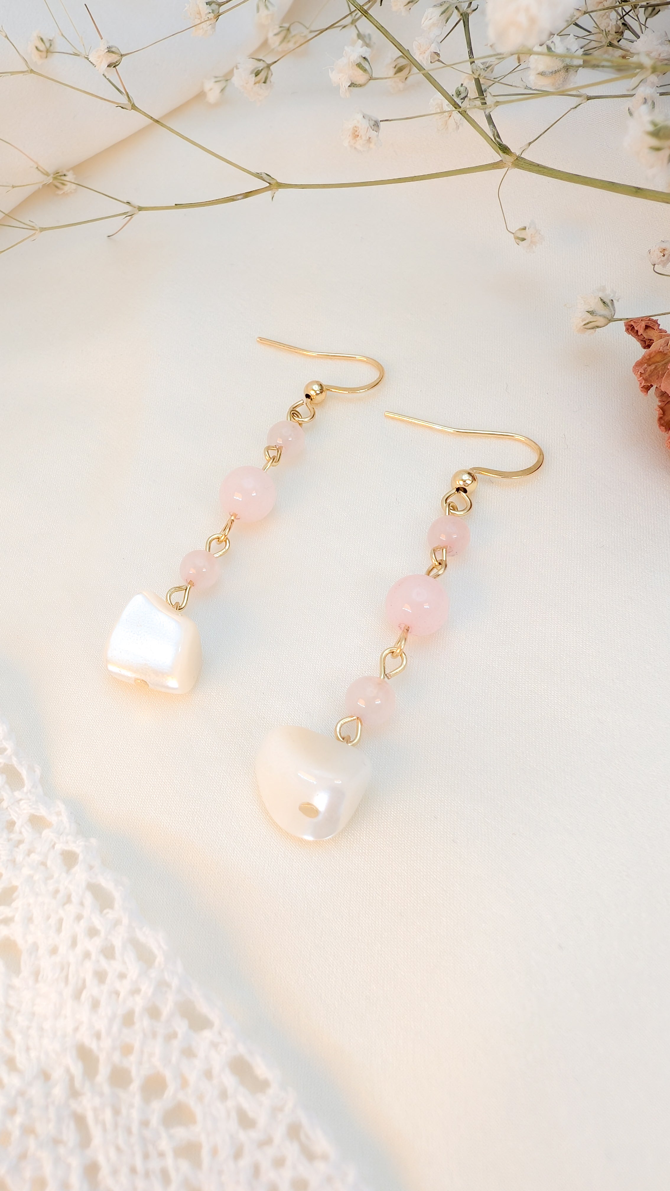 Pink Shell Earrings