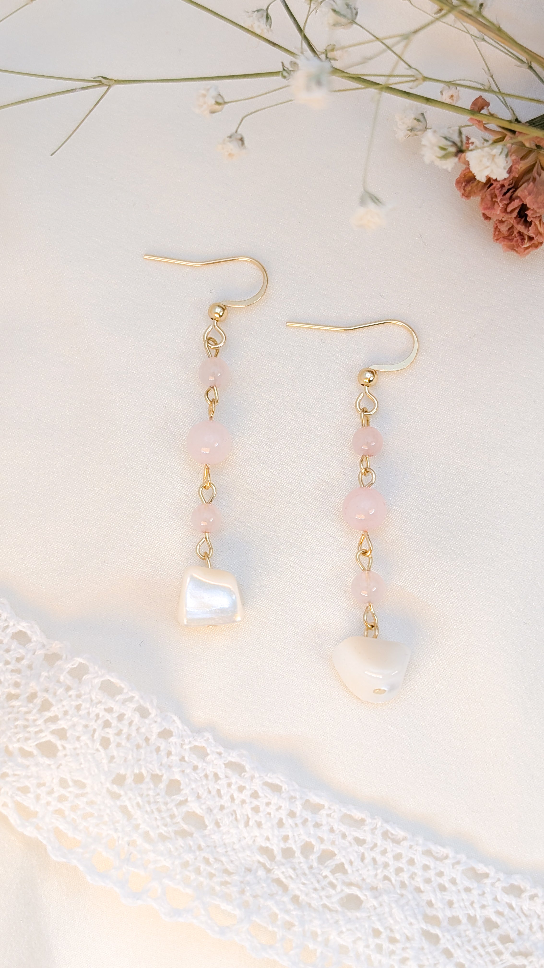 Pink Shell Earrings
