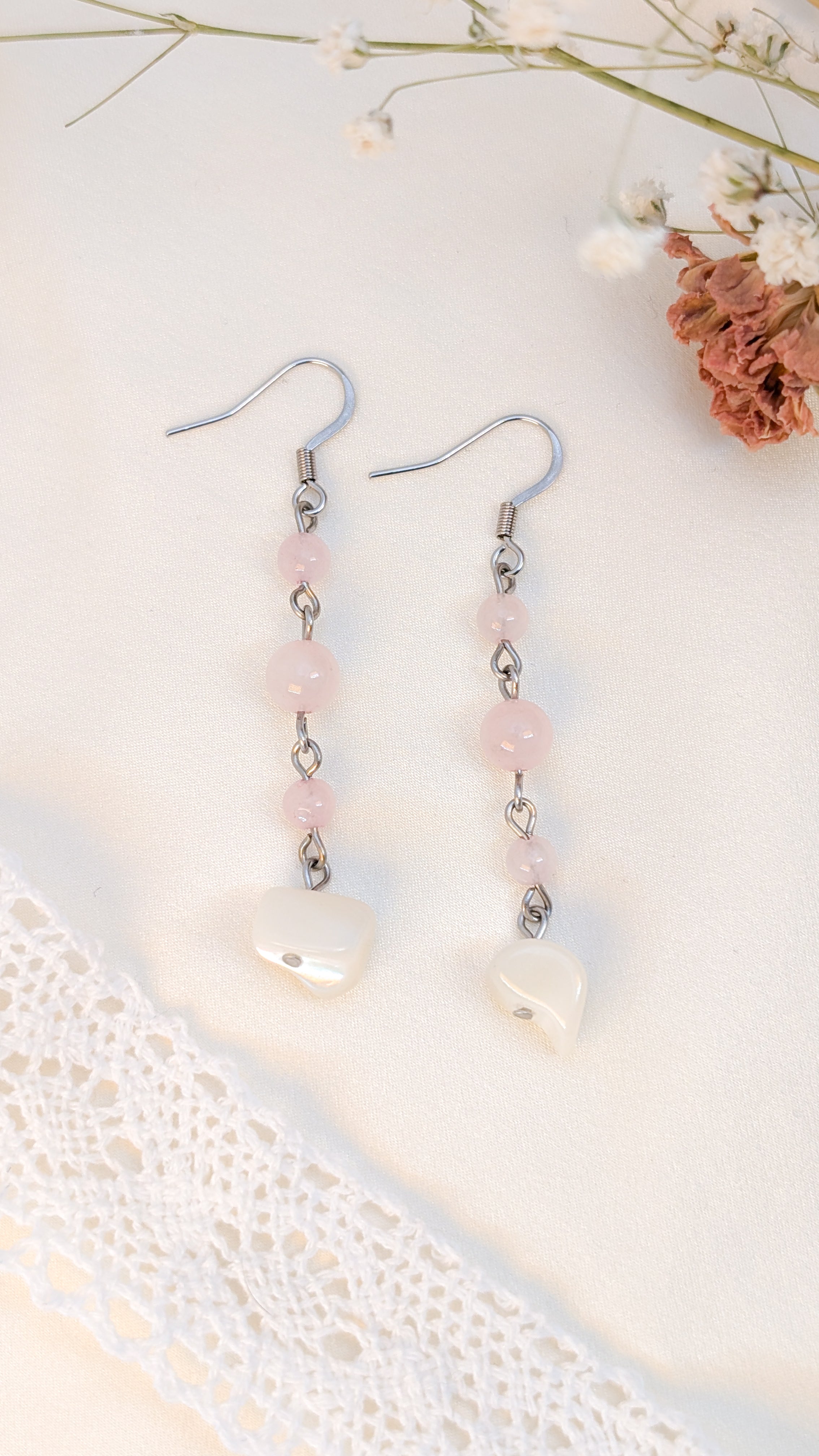 Pink Shell Earrings