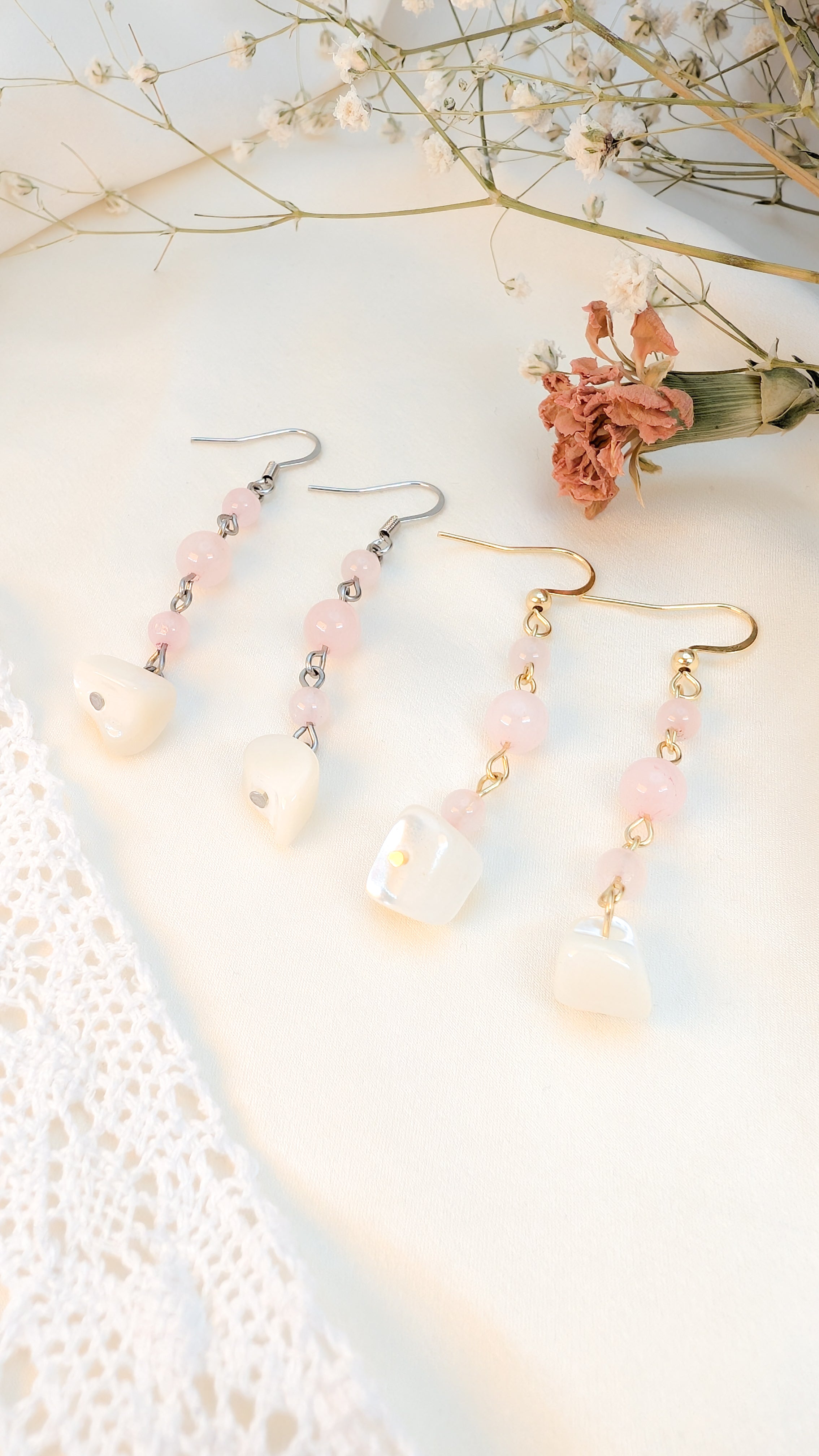 Pink Shell Earrings