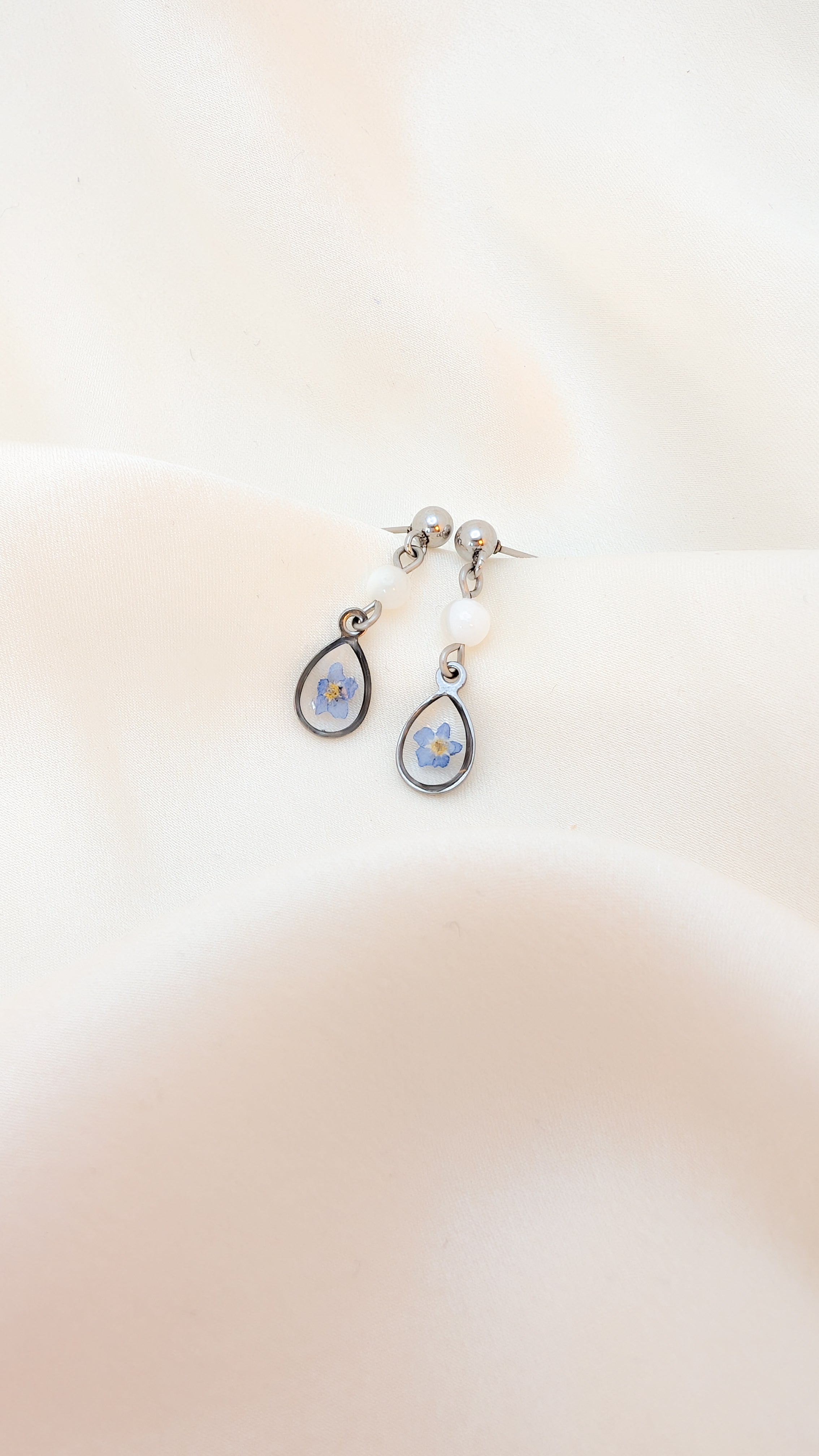 Forget-me-not earrings - Silver