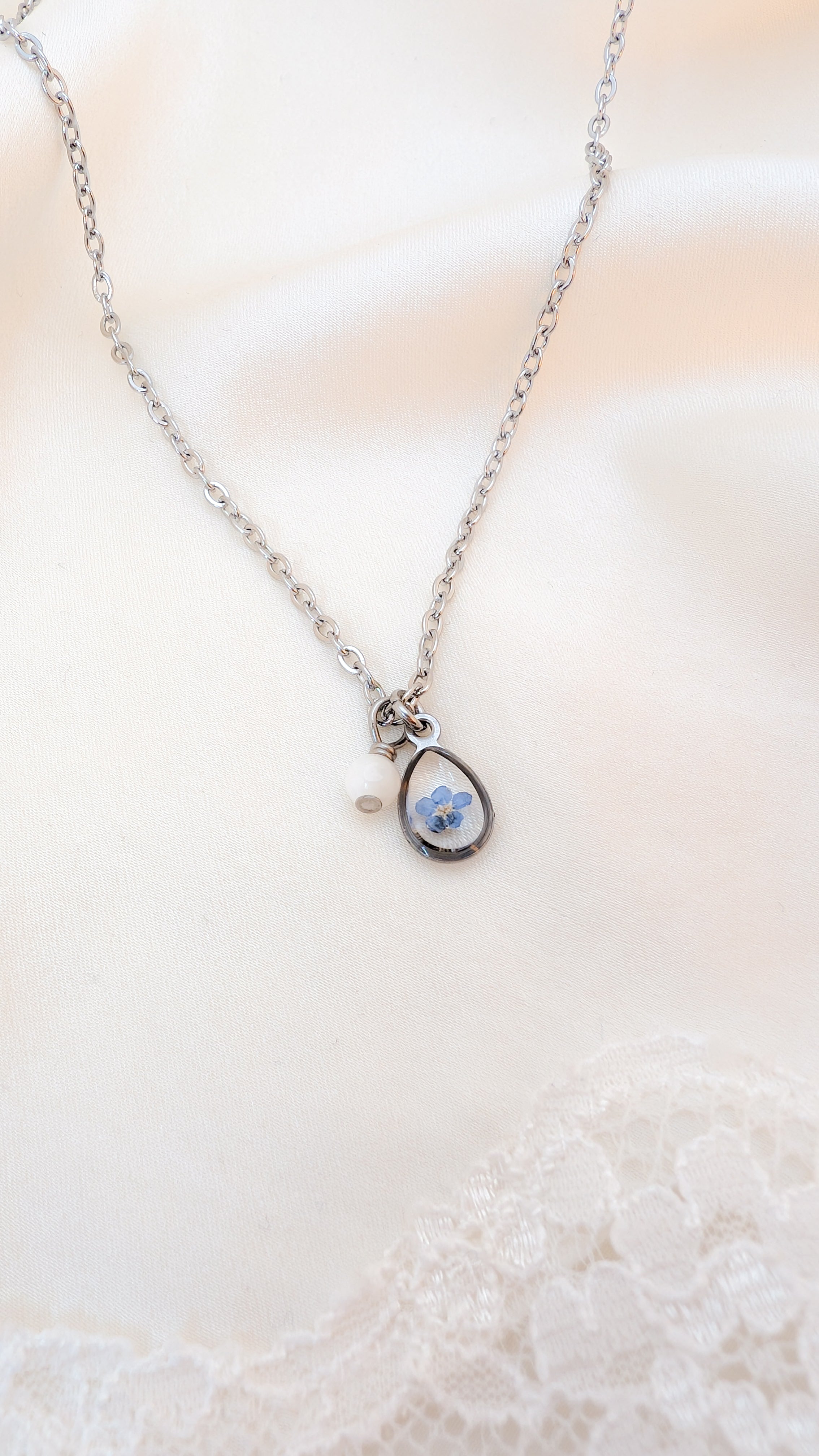 Forget-Me-Not Necklace - Silver
