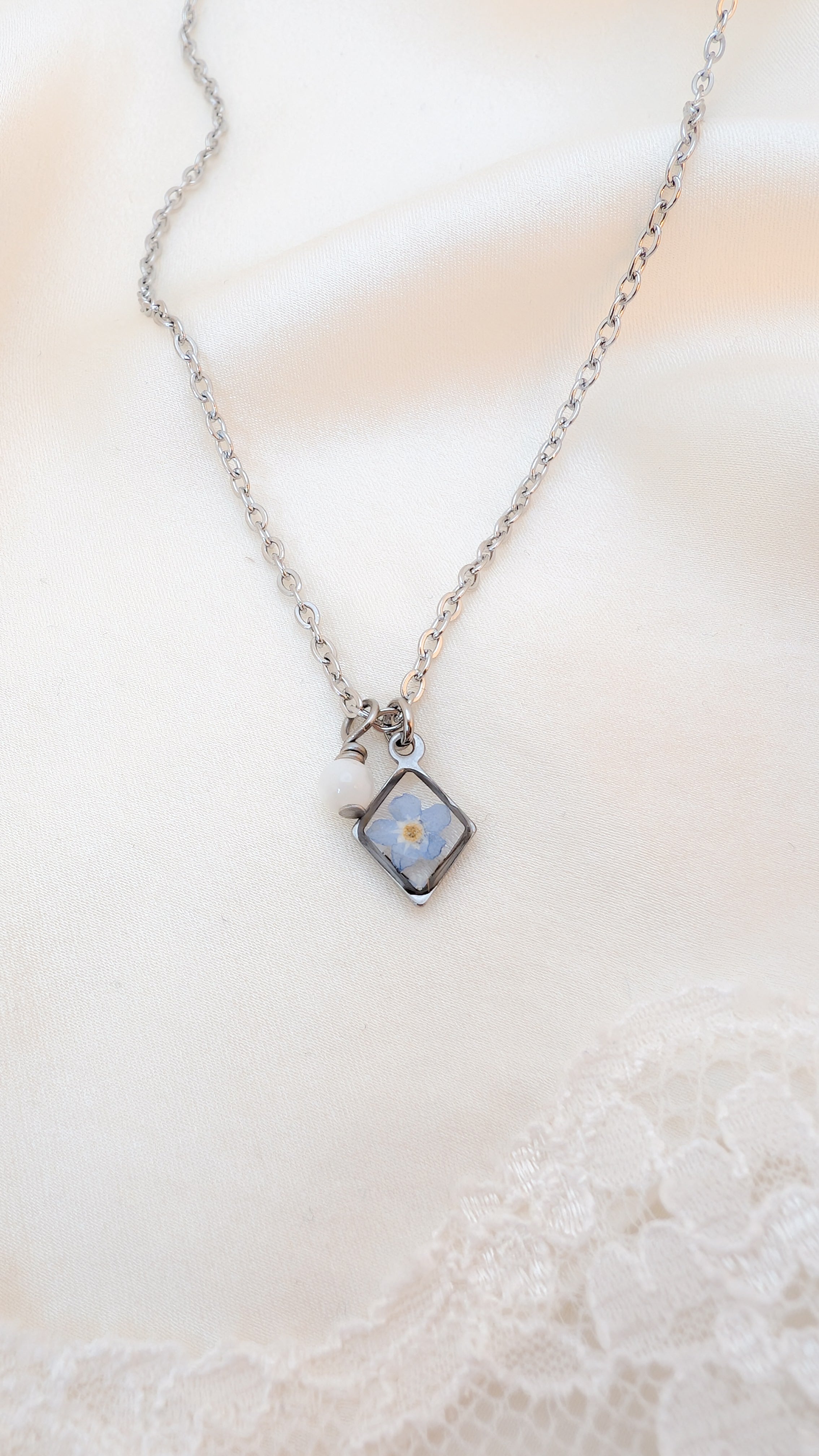 Forget-Me-Not Necklace - Silver