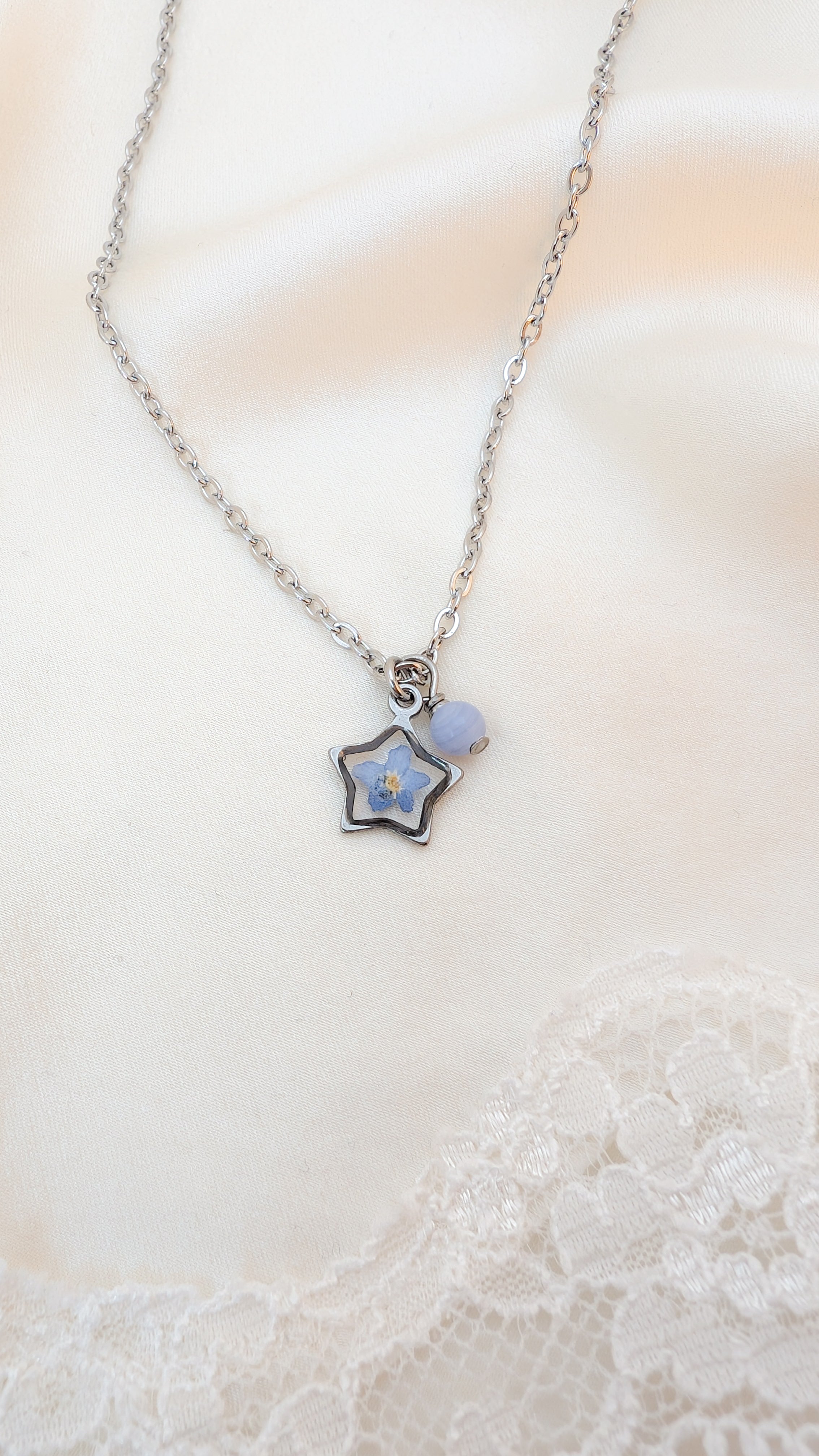 Forget-Me-Not Necklace - Silver