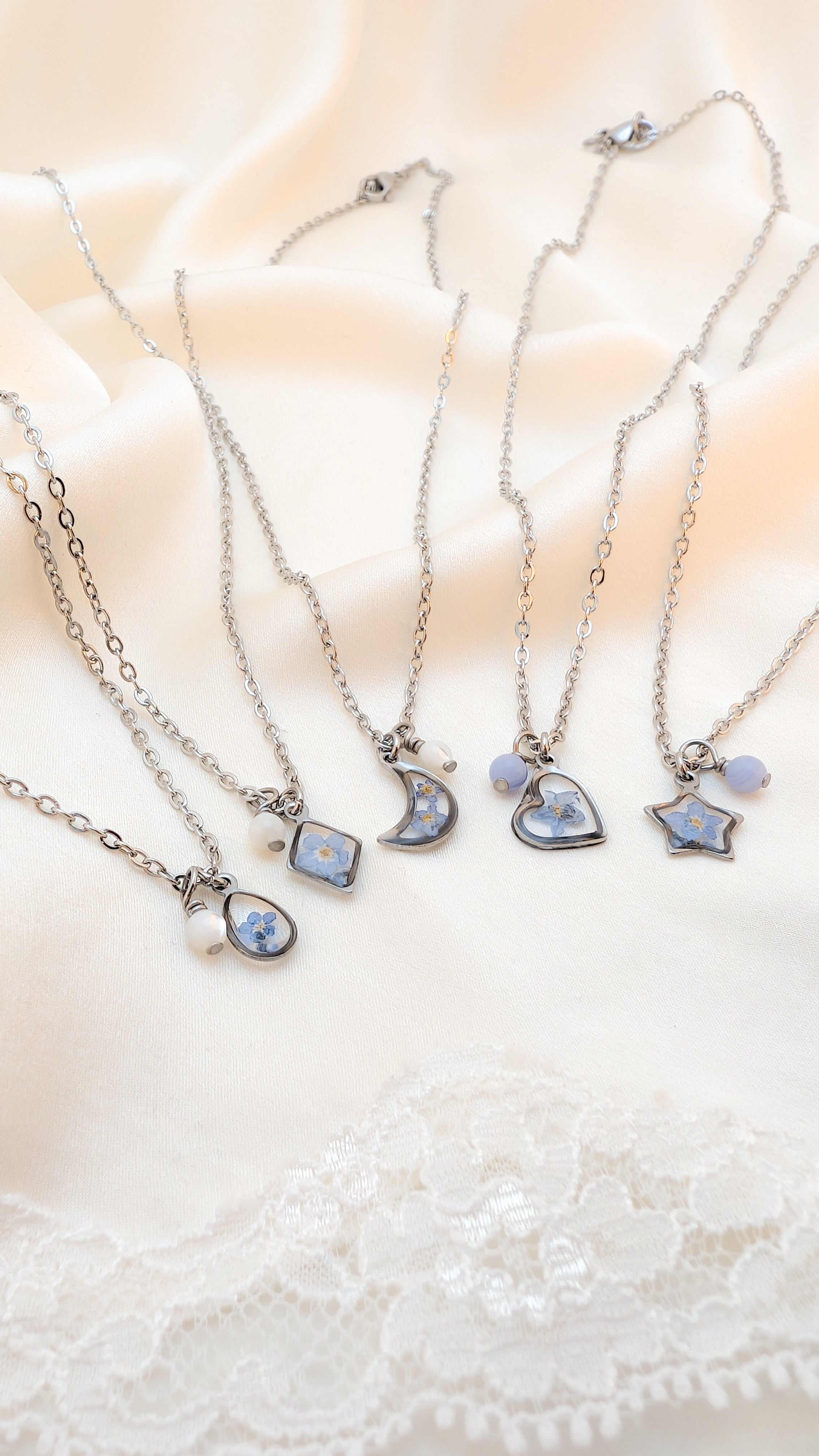 Forget-Me-Not Necklace - Silver