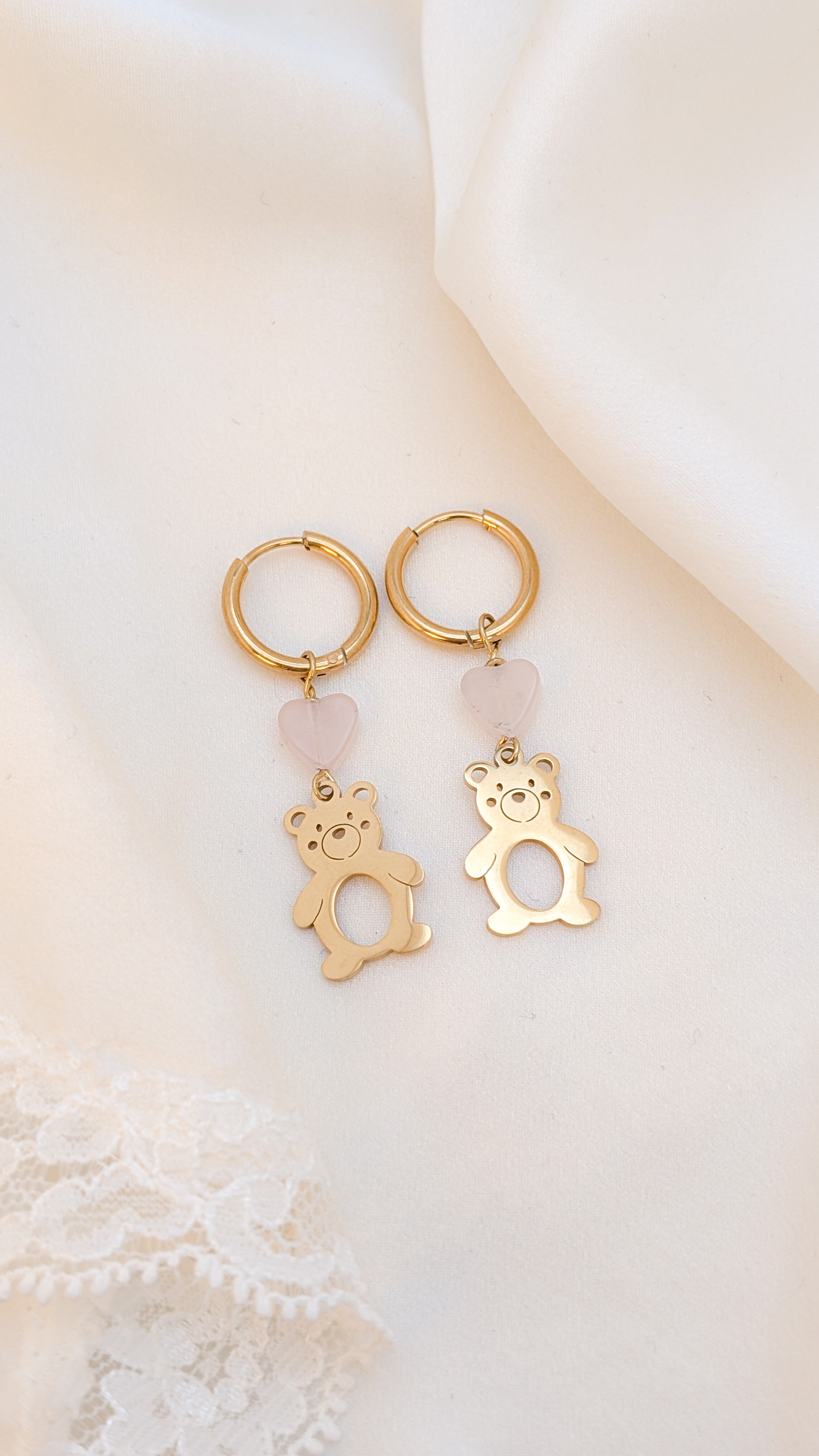 Teddy Bear in Love Earrings