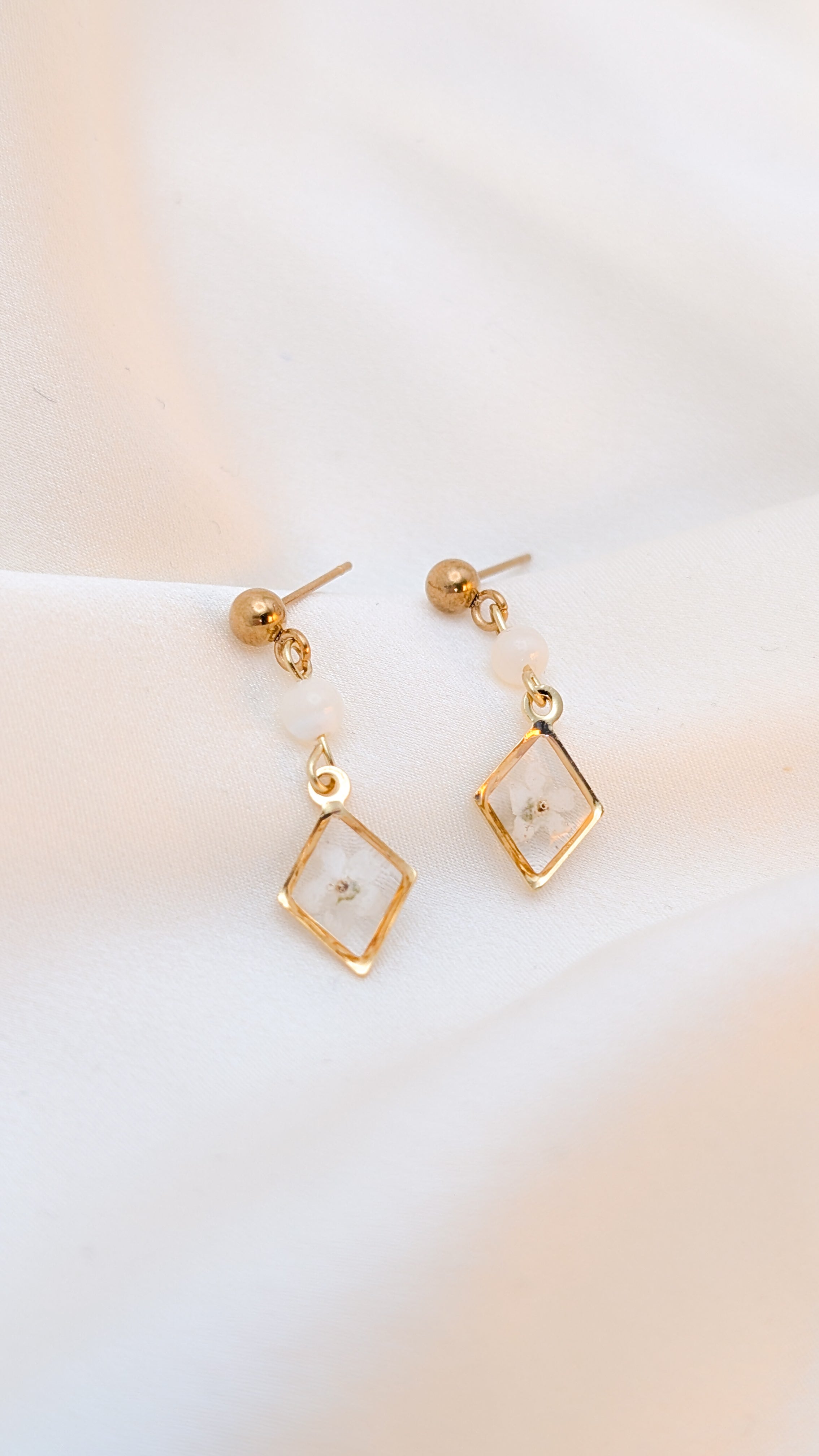Forget-me-not earrings - Gold